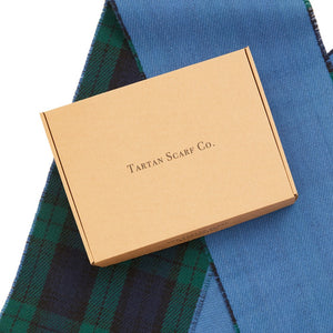 tartan scarf company black watch azure with box